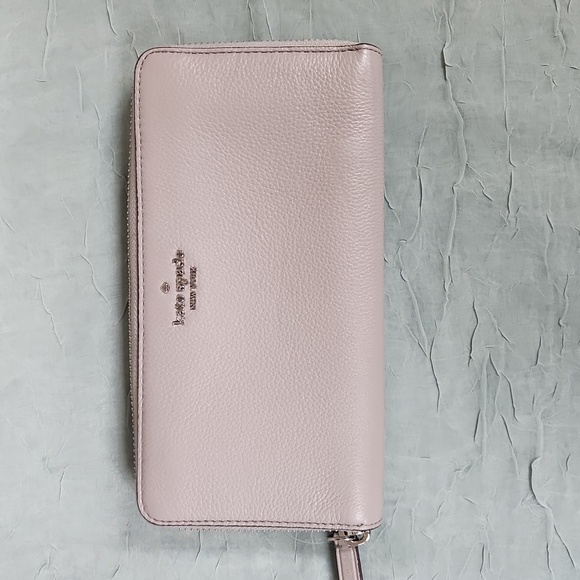 Kate Spade Gray Leather Zip Around Wallet - Picture 1 of 10